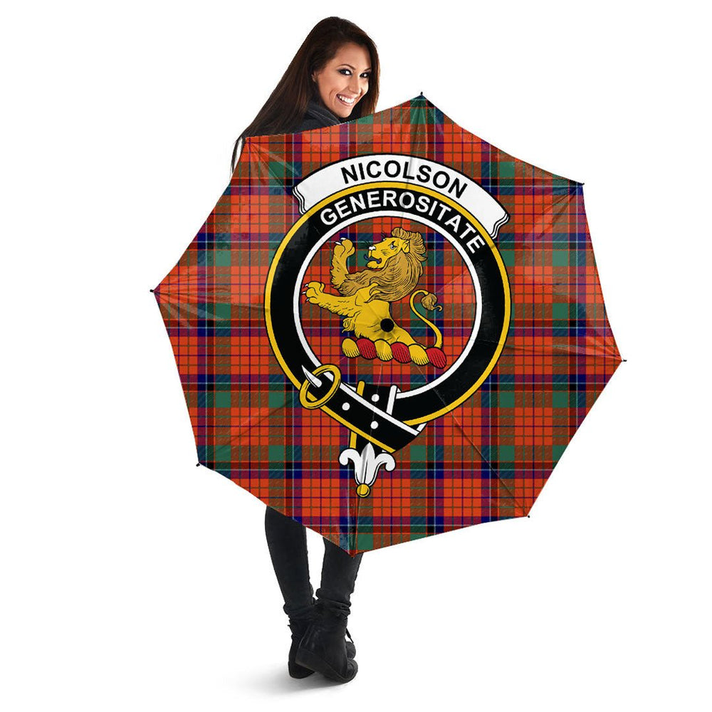 Clan Nicolson Ancient Tartan Crest Umbrella EA29 Clan Nicolson Tartan Today