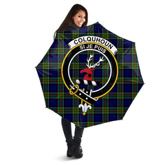 Clan Colquhoun Modern Tartan Crest Umbrella HM96 Clan Colquhoun Tartan Today