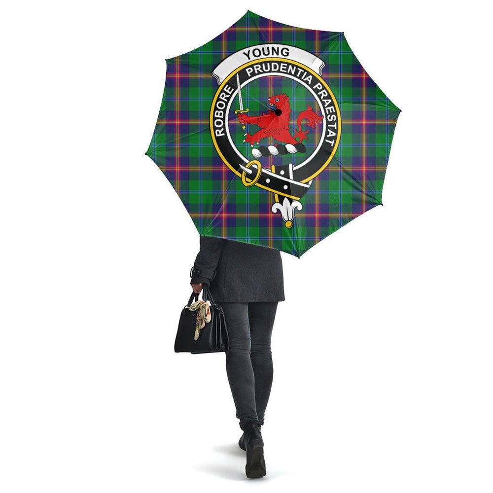 Clan Young Modern Tartan Crest Umbrella XV56 Clan Young Tartan Today