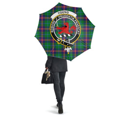 Clan Young Modern Tartan Crest Umbrella XV56 Clan Young Tartan Today