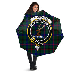 Clan Davidson Modern Tartan Crest Umbrella SJ28 Clan Davidson Tartan Today