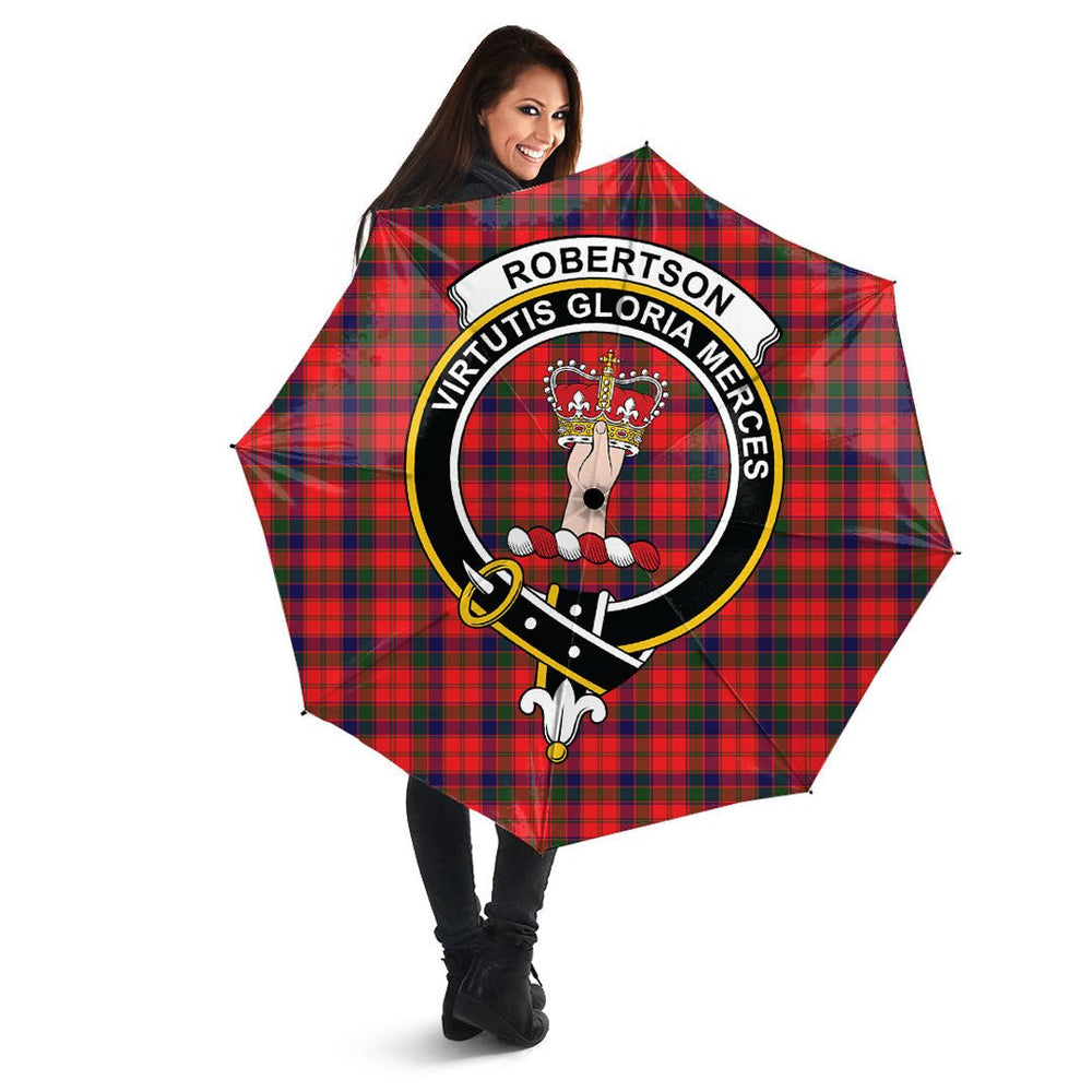 Clan Robertson Modern Tartan Crest Umbrella DW24 Clan Robertson Tartan Today