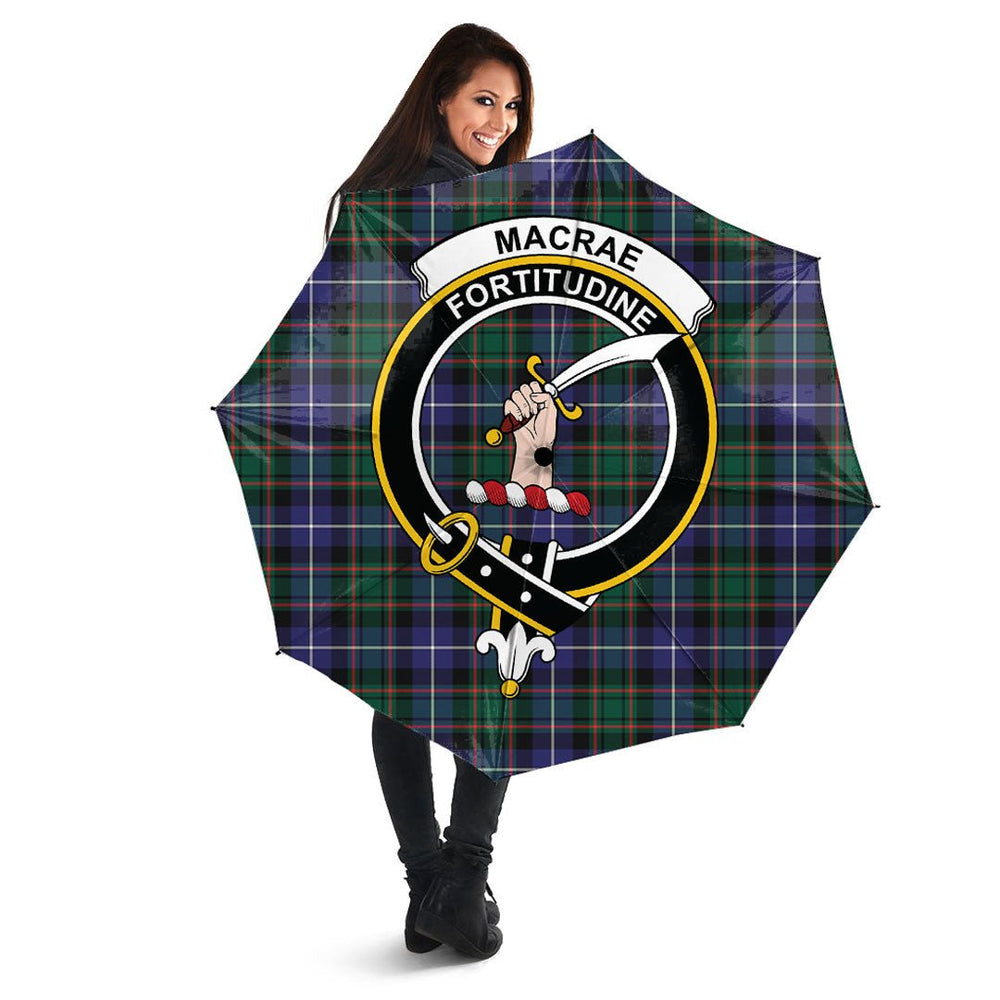 Clan MacRae Hunting Modern Tartan Crest Umbrella JS46 Clan MacRae Tartan Today