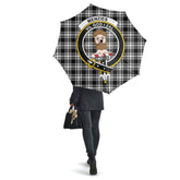 Clan Menzies Black White Modern Tartan Crest Umbrella SJ76 Clan Menzies Tartan Today