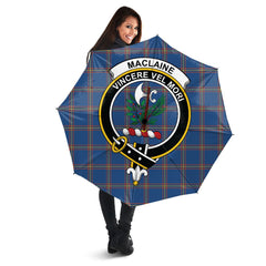 Clan MacLaine of Loch Buie Hunting Ancient Tartan Crest Umbrella IC25 Clan Hall Tartan Today