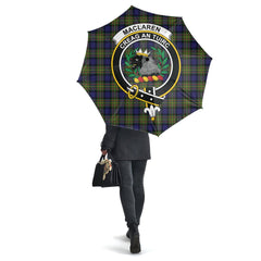 Clan MacLaren Modern Tartan Crest Umbrella QE56 Clan Hall Tartan Today