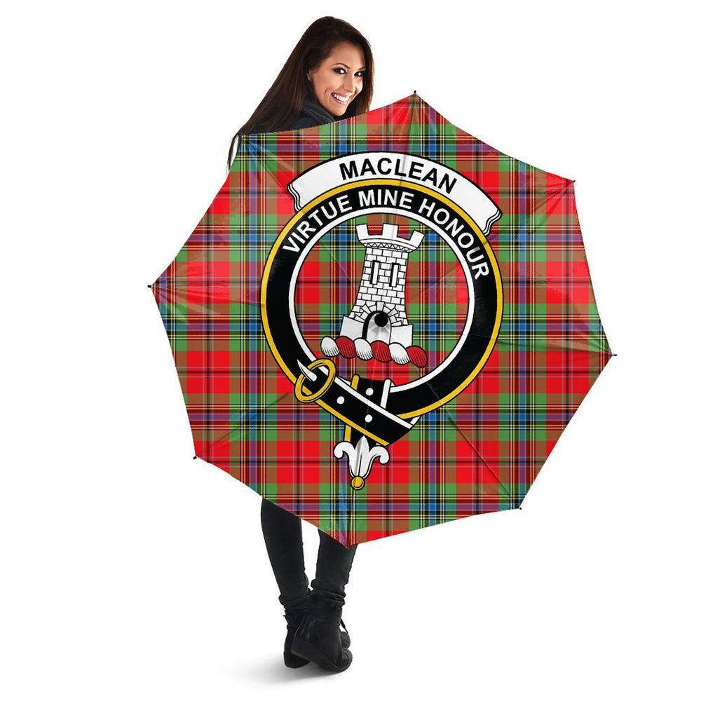 Clan MacLean of Duart Modern Tartan Crest Umbrella QD49 Clan Hall Tartan Today