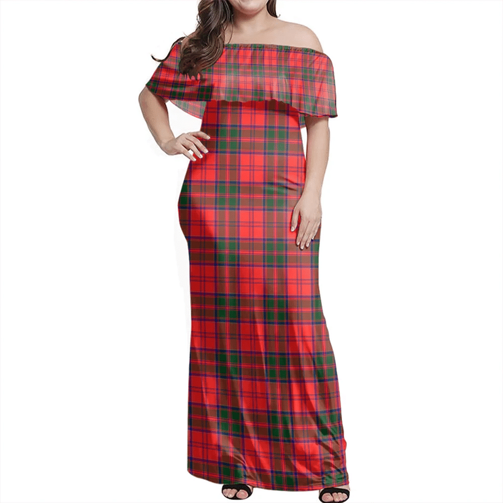 Clan Drummond Modern Tartan Hawaii Dress PP51 Clan Drummond Tartan Hawaii Dress