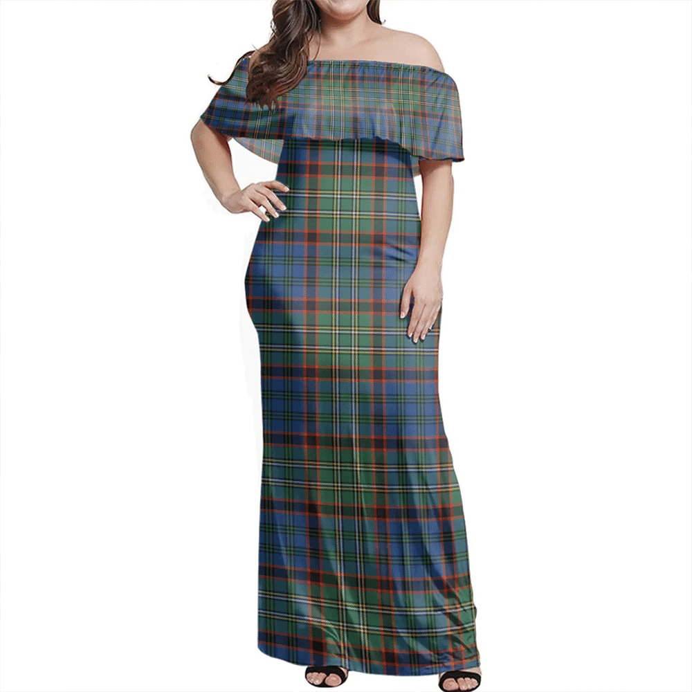 Clan Nicolson Hunting Ancient Tartan Hawaii Dress JX16 Clan Nicolson Tartan Hawaii Dress