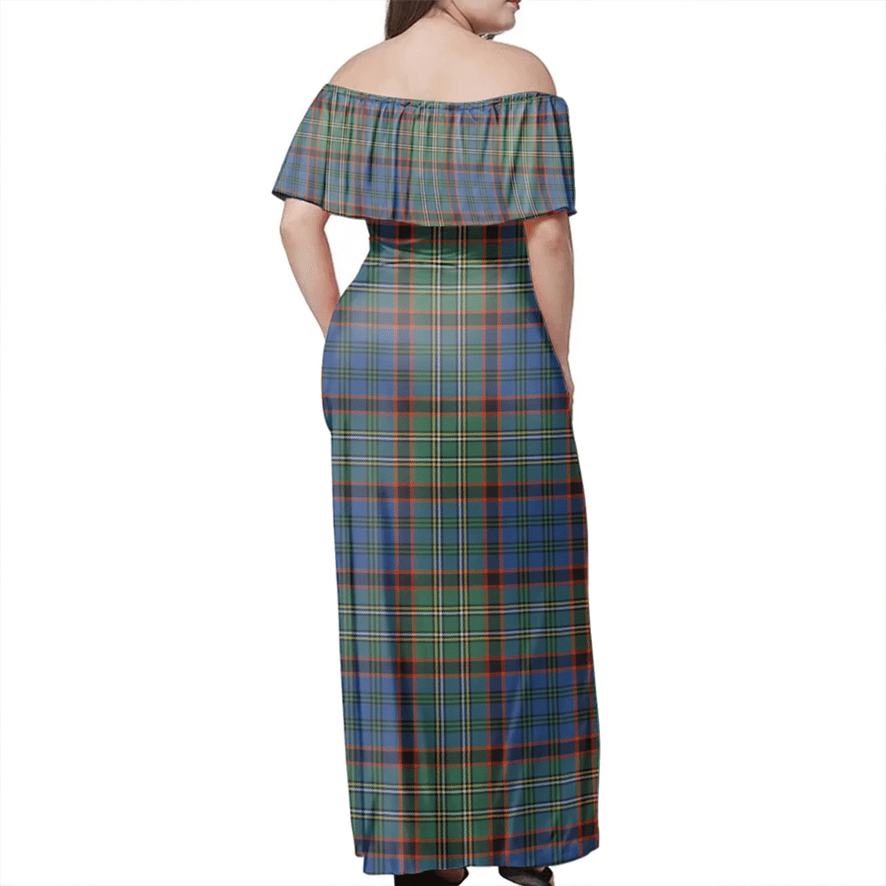 Clan Nicolson Hunting Ancient Tartan Hawaii Dress JX16 Clan Nicolson Tartan Hawaii Dress