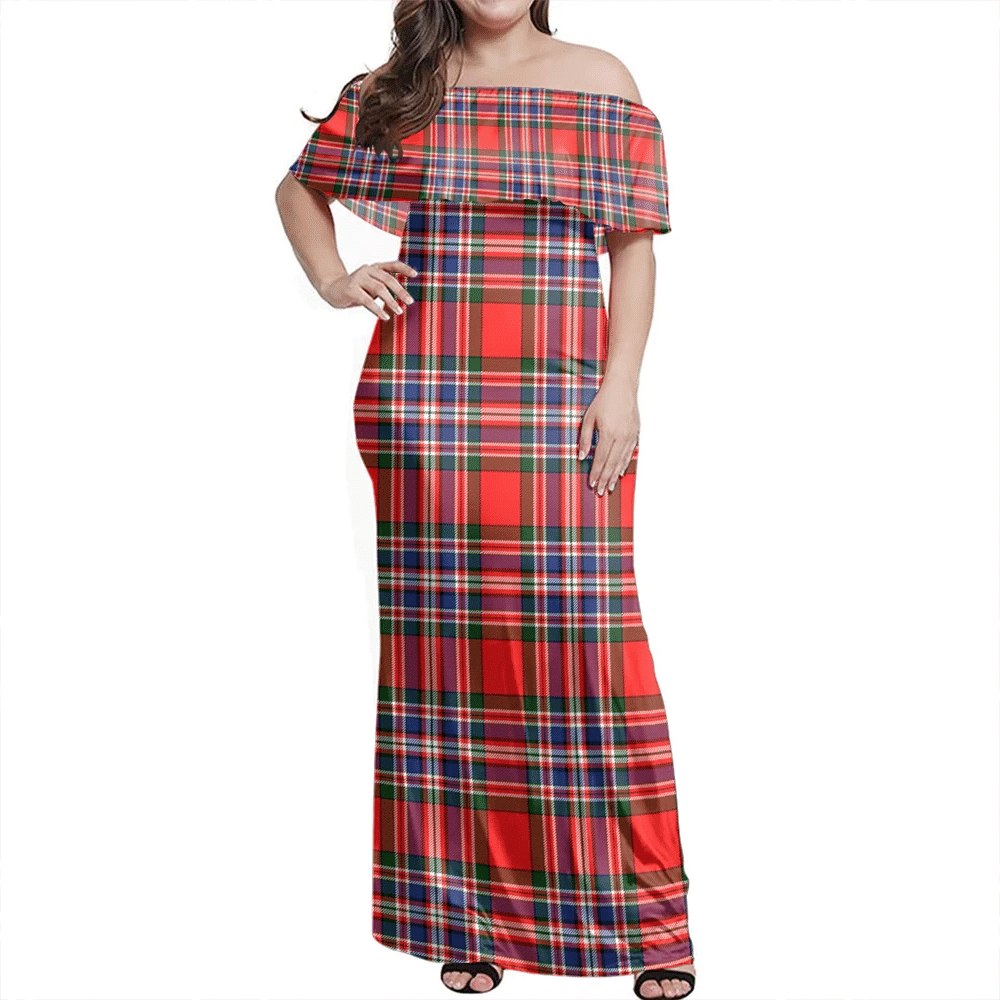 Clan MacFarlane Modern Tartan Hawaii Dress KC23 Clan MacFarlane Tartan Hawaii Dress