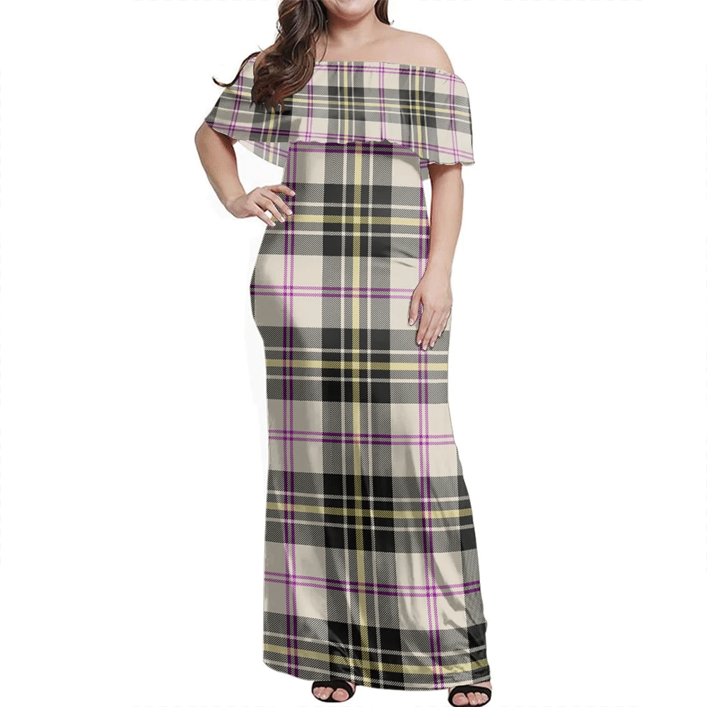 Clan MacPherson Dress Ancient Tartan Hawaii Dress JS69 Clan MacPherson Tartan Hawaii Dress