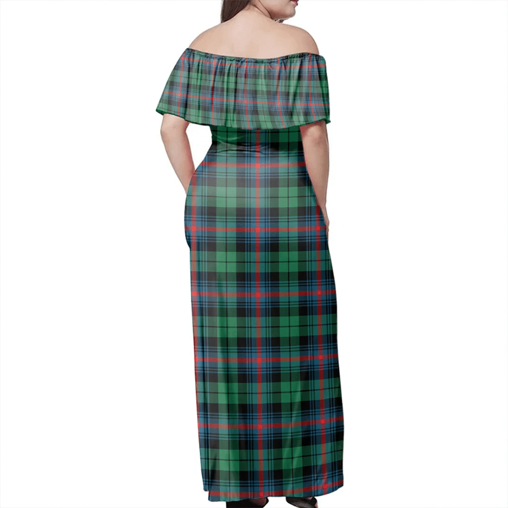 Clan Urquhart Broad Red Ancient Tartan Hawaii Dress XH69 Clan Urquhart Tartan Hawaii Dress