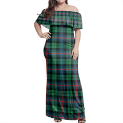 Clan Urquhart Broad Red Ancient Tartan Hawaii Dress XH69 Clan Urquhart Tartan Hawaii Dress
