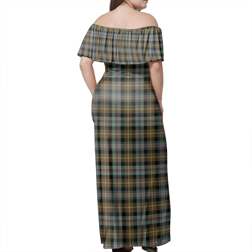 Clan Farquharson Weathered Tartan Hawaii Dress MQ44 Clan Farquharson Tartan Hawaii Dress