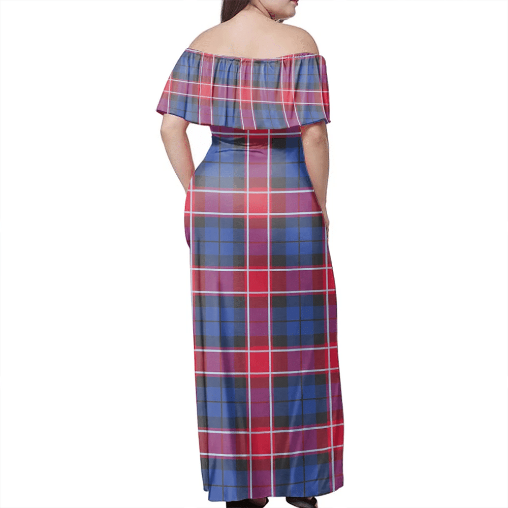 Clan Graham Of Menteith Red Tartan Hawaii Dress NE73 Clan Graham Tartan Hawaii Dress