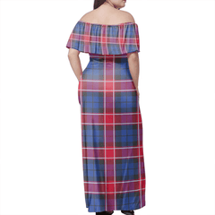 Clan Graham Of Menteith Red Tartan Hawaii Dress NE73 Clan Graham Tartan Hawaii Dress