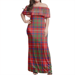 Clan Shaw Red Modern Tartan Hawaii Dress FU41 Clan Shaw Tartan Hawaii Dress