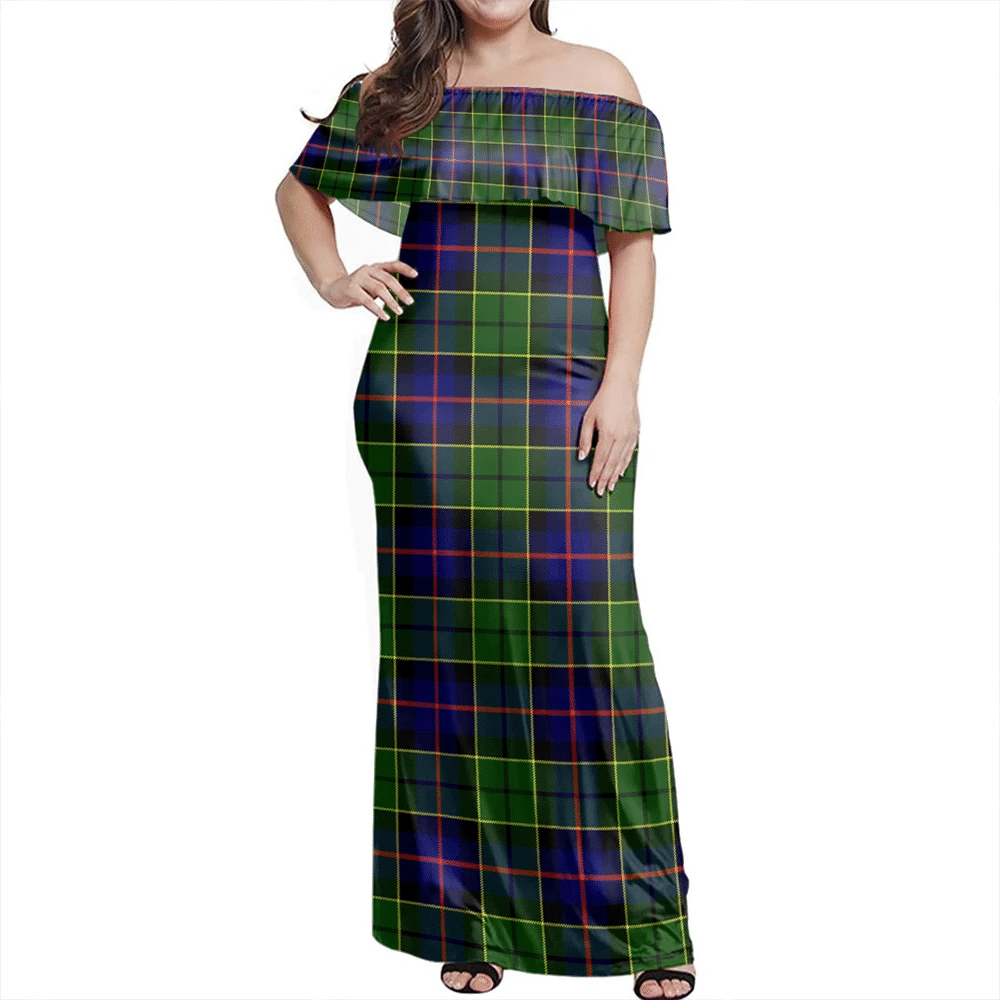Clan Forsyth Modern Tartan Hawaii Dress SO71 Clan Forsyth Tartan Hawaii Dress