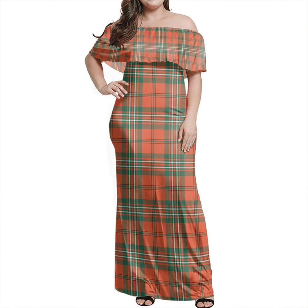 Clan Scott Ancient Tartan Hawaii Dress TD60 Clan Scott (Scott Tartan) Tartan Hawaii Dress