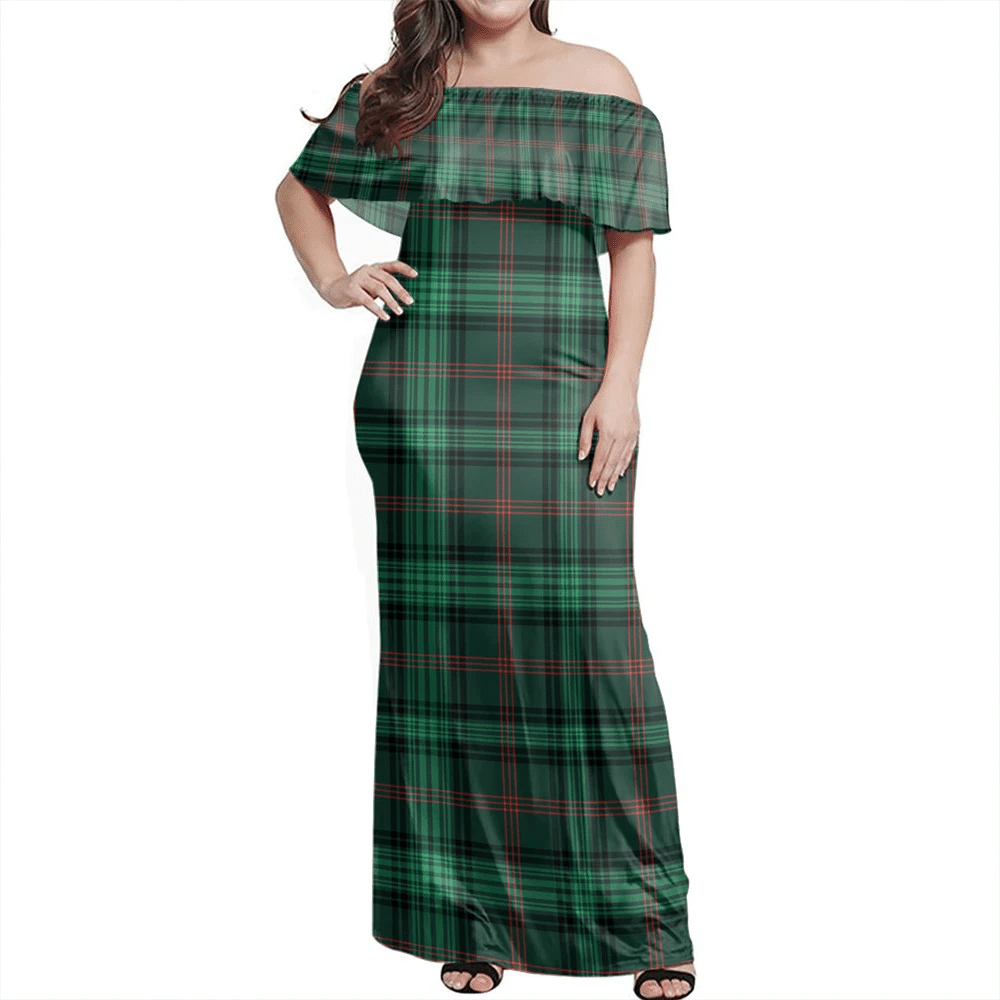Clan Ross Hunting Modern Tartan Hawaii Dress OO71 Clan Ross Tartan Hawaii Dress
