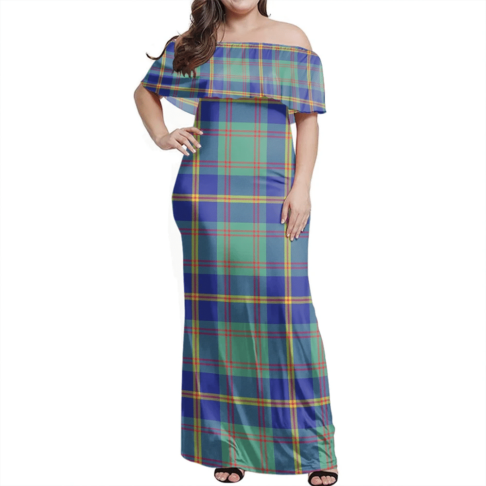 Clan Us Marine Tartan Hawaii Dress BO54 Clan US Marine Tartan Hawaii Dress