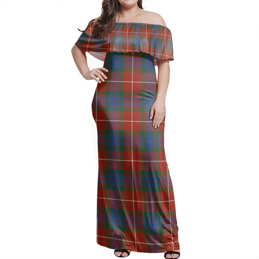 Clan Fraser Ancient Tartan Hawaii Dress CA28 Clan Fraser Tartan Hawaii Dress