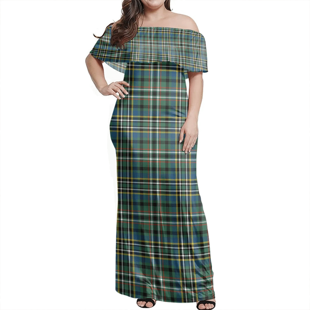 Clan Scott Green Ancient Tartan Hawaii Dress MD17 Clan Scott (Scott Tartan) Tartan Hawaii Dress