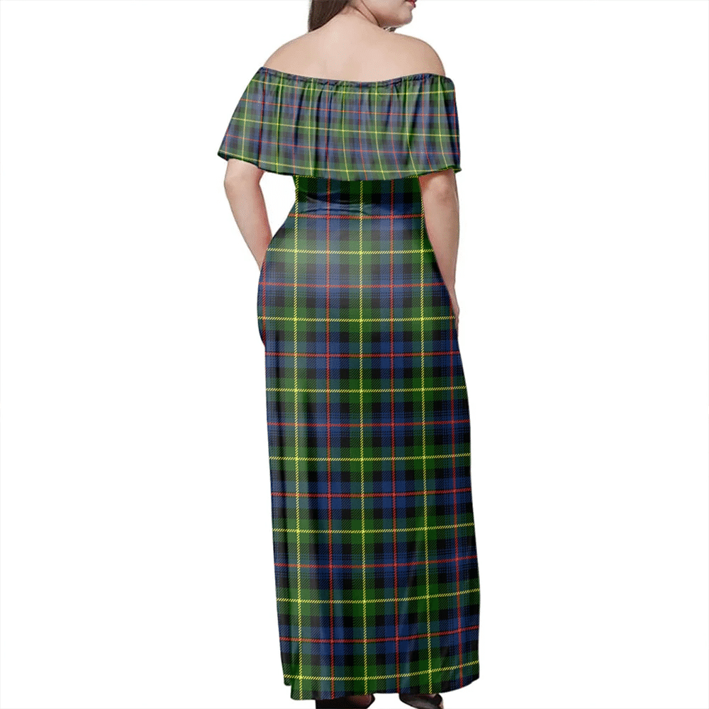 Clan Farquharson Modern Tartan Hawaii Dress EC21 Clan Farquharson Tartan Hawaii Dress