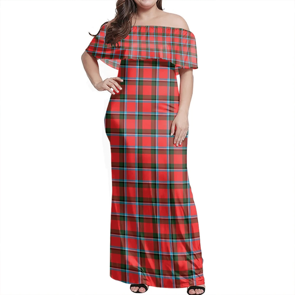 Clan Sinclair Modern Tartan Hawaii Dress OJ38 Clan Sinclair Tartan Hawaii Dress