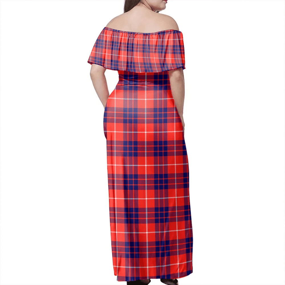 Clan Hamilton Modern Tartan Hawaii Dress WM49 Clan Hamilton Tartan Hawaii Dress