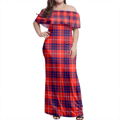 Clan Hamilton Modern Tartan Hawaii Dress WM49 Clan Hamilton Tartan Hawaii Dress