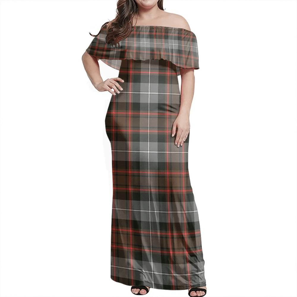 Clan MacRae Hunting Weathered Tartan Hawaii Dress IL44 Clan MacRae Tartan Hawaii Dress