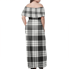 Clan MacFarlane Black & White Tartan Hawaii Dress AN13 Clan MacFarlane Tartan Hawaii Dress