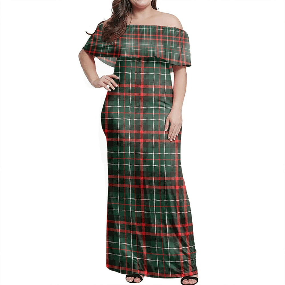 Clan MacDiarmid Modern Tartan Hawaii Dress KJ51 Clan MacDiarmid Tartan Hawaii Dress