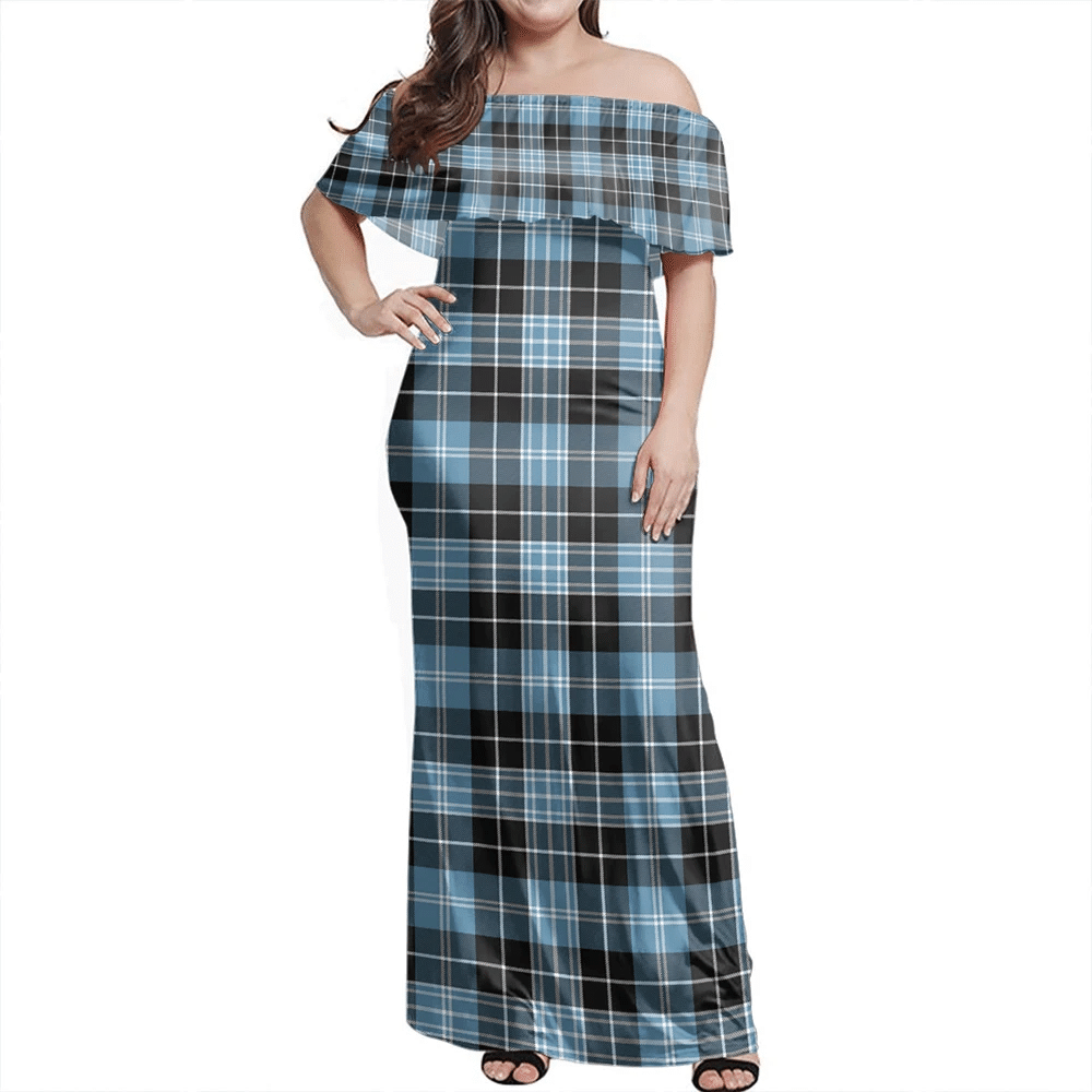 Clan Clark Ancient Tartan Hawaii Dress CO37 Clan Clark Tartan Hawaii Dress