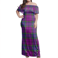 Clan Wardlaw Modern Tartan Hawaii Dress GV66 Clan Wardlaw Tartan Hawaii Dress