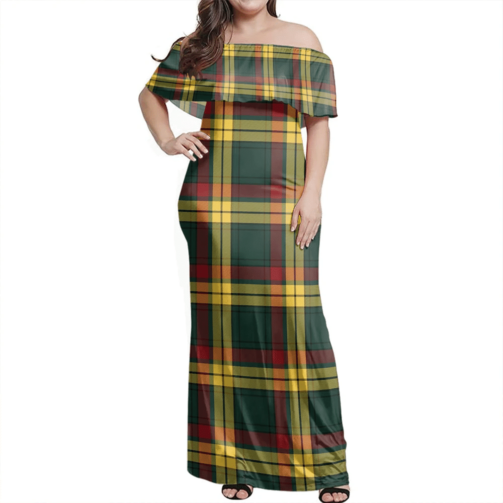 Clan MacMillan Old Modern Tartan Hawaii Dress VK58 Clan MacMillan Tartan Hawaii Dress