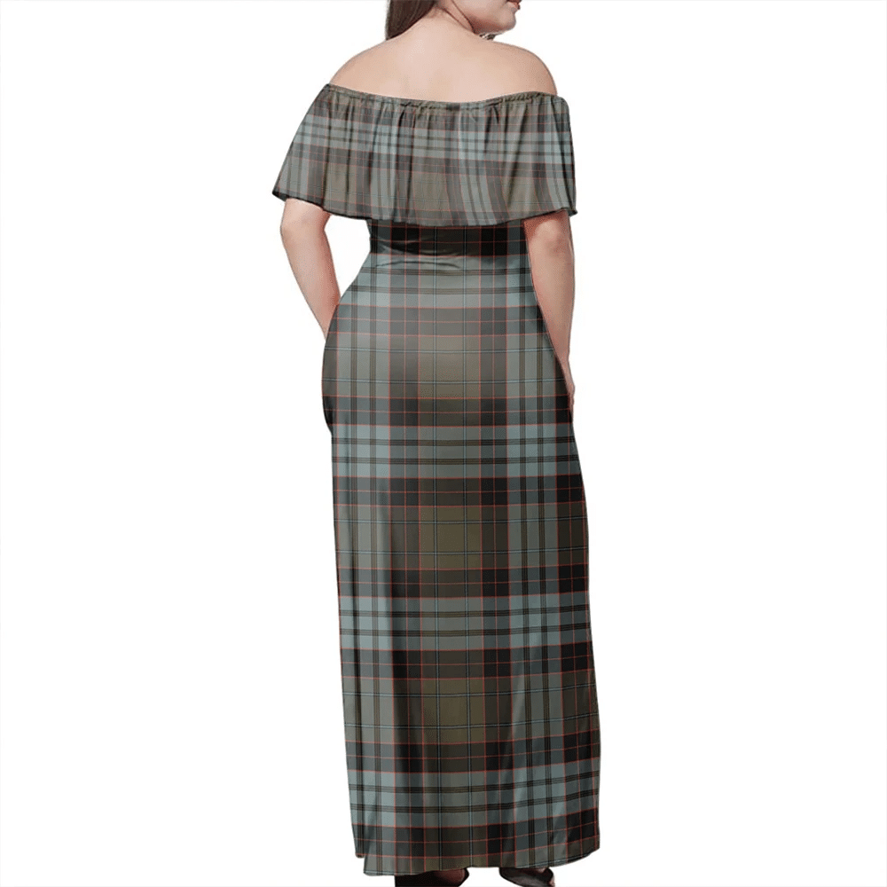 Clan Stewart Old Weathered Tartan Hawaii Dress TP64 Clan Stewart Tartan Hawaii Dress