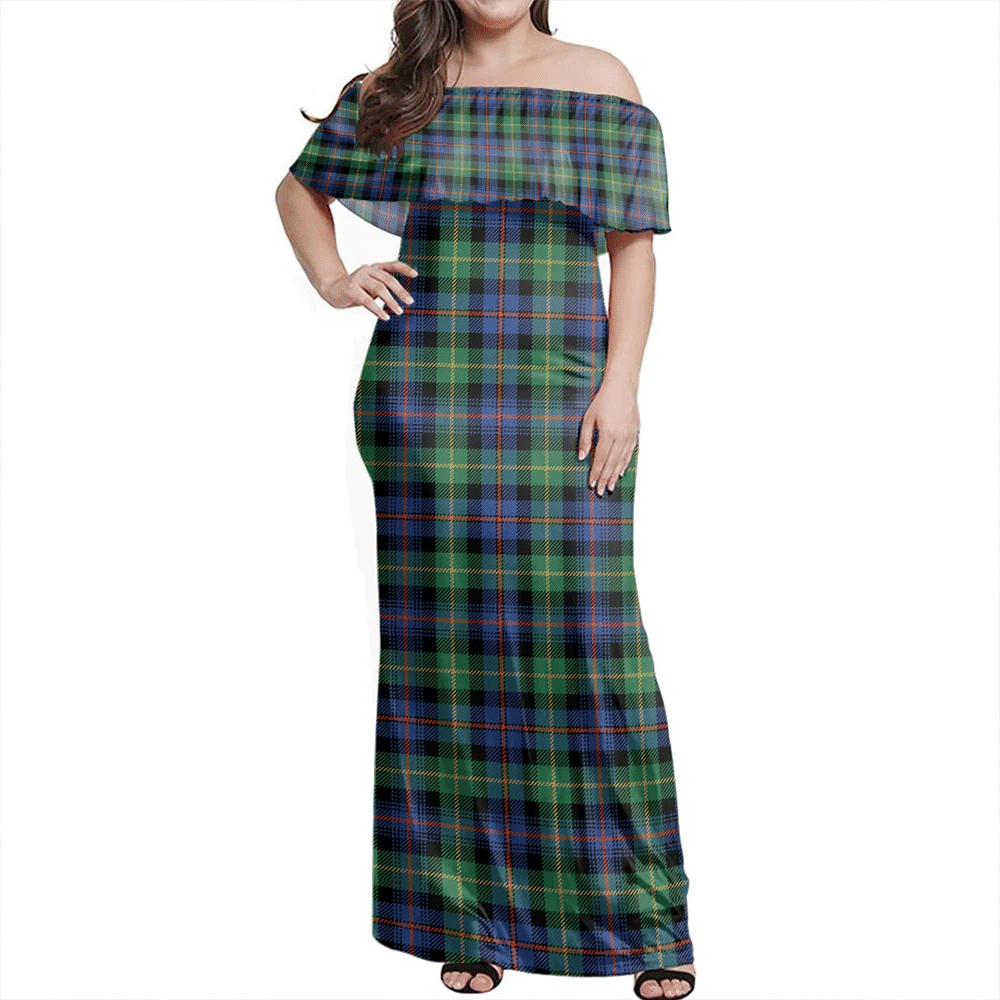 Clan Farquharson Ancient Tartan Hawaii Dress CK24 Clan Farquharson Tartan Hawaii Dress