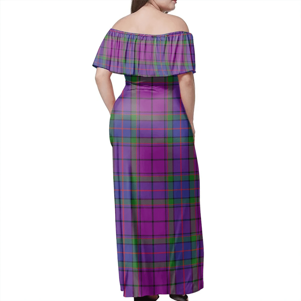 Clan Wardlaw Modern Tartan Hawaii Dress GV66 Clan Wardlaw Tartan Hawaii Dress
