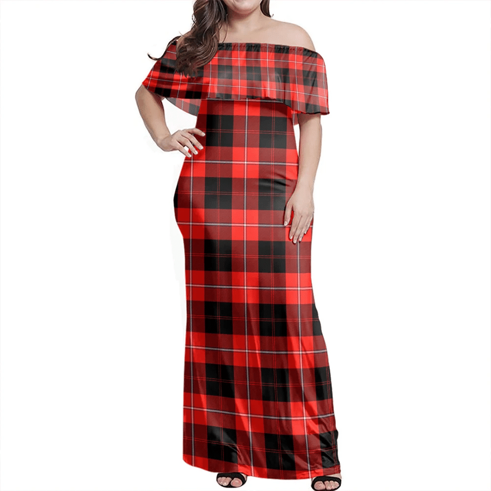 Clan Cunningham Modern Tartan Hawaii Dress AP97 Clan Cunningham Tartan Hawaii Dress