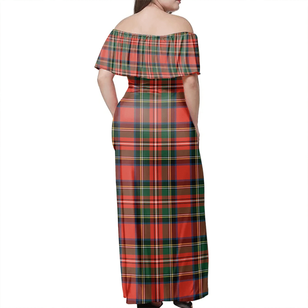 Clan Stewart Royal Modern Tartan Hawaii Dress OX16 Clan Stewart Tartan Hawaii Dress