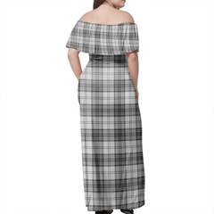 Clan Douglas Grey Modern Tartan Hawaii Dress OY48 Clan Douglas Tartan Hawaii Dress