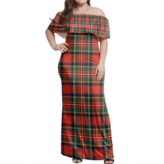 Clan Stewart Royal Modern Tartan Hawaii Dress OX16 Clan Stewart Tartan Hawaii Dress