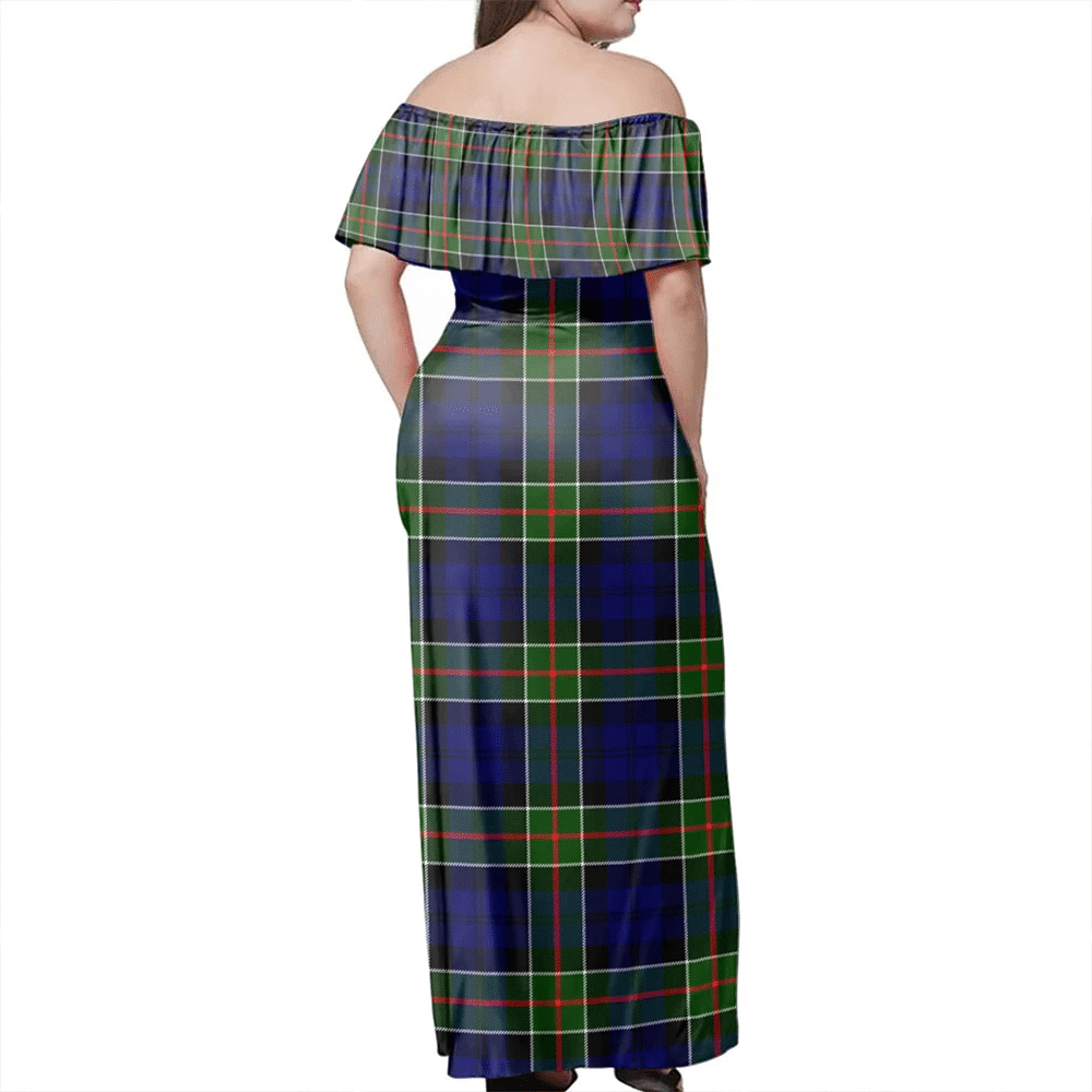 Clan Colquhoun Modern Tartan Hawaii Dress PN85 Clan Colquhoun Tartan Hawaii Dress