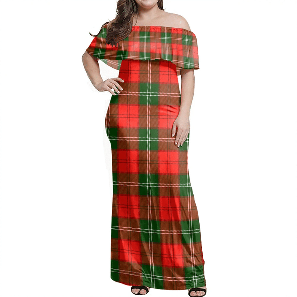 Clan Lennox Modern Tartan Hawaii Dress SG86 Clan Lennox Tartan Hawaii Dress