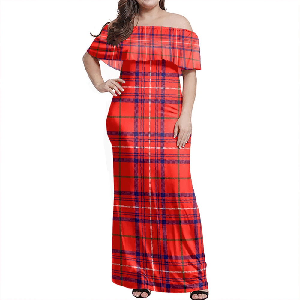 Clan Rose Modern Tartan Hawaii Dress DW63 Clan Rose Tartan Hawaii Dress