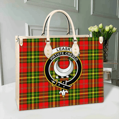 Clan Leask Tartan Crest Leather Bag EE47 Clan Leask Tartan Today