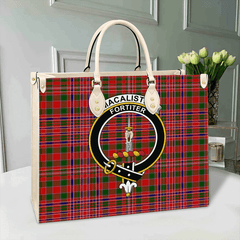 Clan MacAlister Modern Tartan Crest Leather Bag GT80 Clan MacAlister Tartan Today